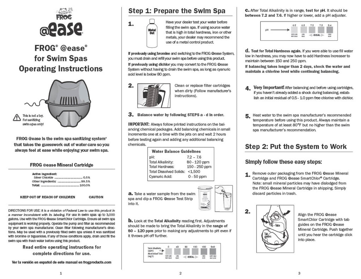 Frog @Ease Swim Spa Starter Kit - 4 Month Kit
