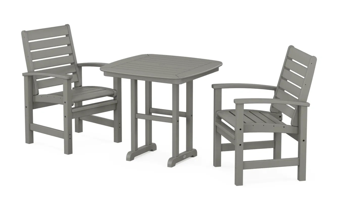 Polywood Dining Set Slate Grey POLYWOOD® Signature 3-Piece Dining Set