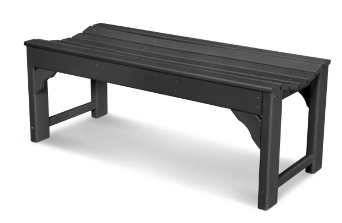Polywood polywood bench Black POLYWOOD® Traditional Garden 48&quot; Backless Bench