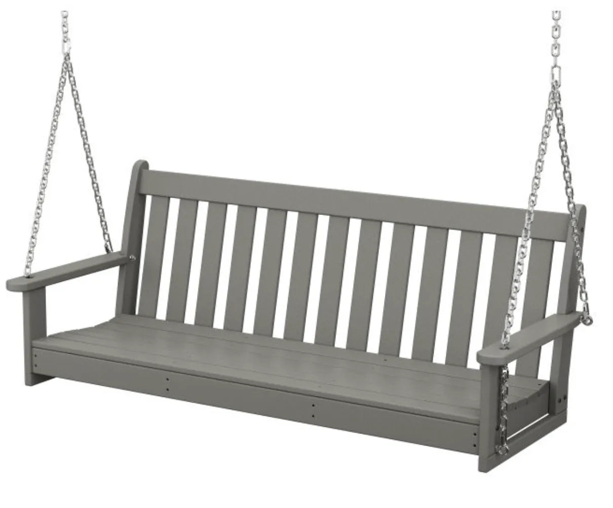 Polywood polywood bench Slate Grey POLYWOOD® Vineyard 60" Porch Swing