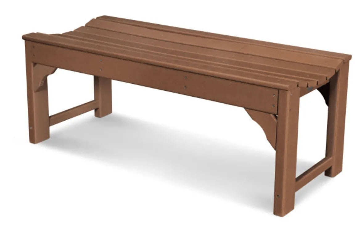 Polywood polywood bench Teak POLYWOOD® Traditional Garden 48&quot; Backless Bench