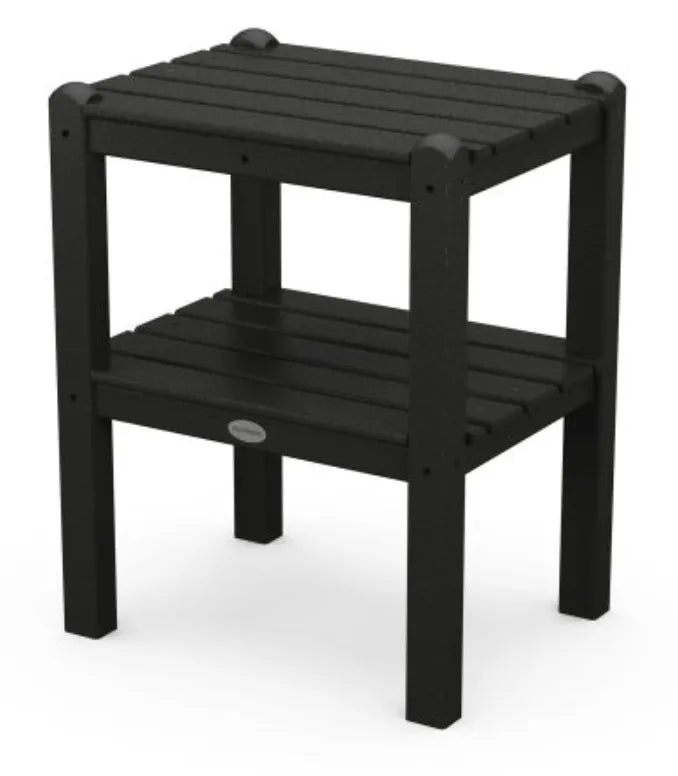 Polywood Polywood Table Slate Grey POLYWOOD® Two Shelf Side Table