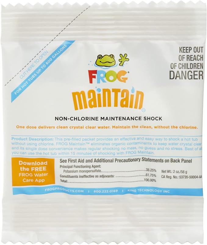 FROG Maintain Non-Chlorine Shock Treatment for Hot Tubs Pack of 6