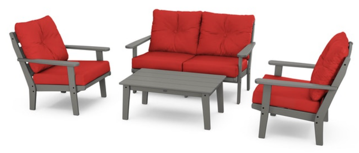 POLYWOOD® Lakeside 4-Piece Deep Seating Set