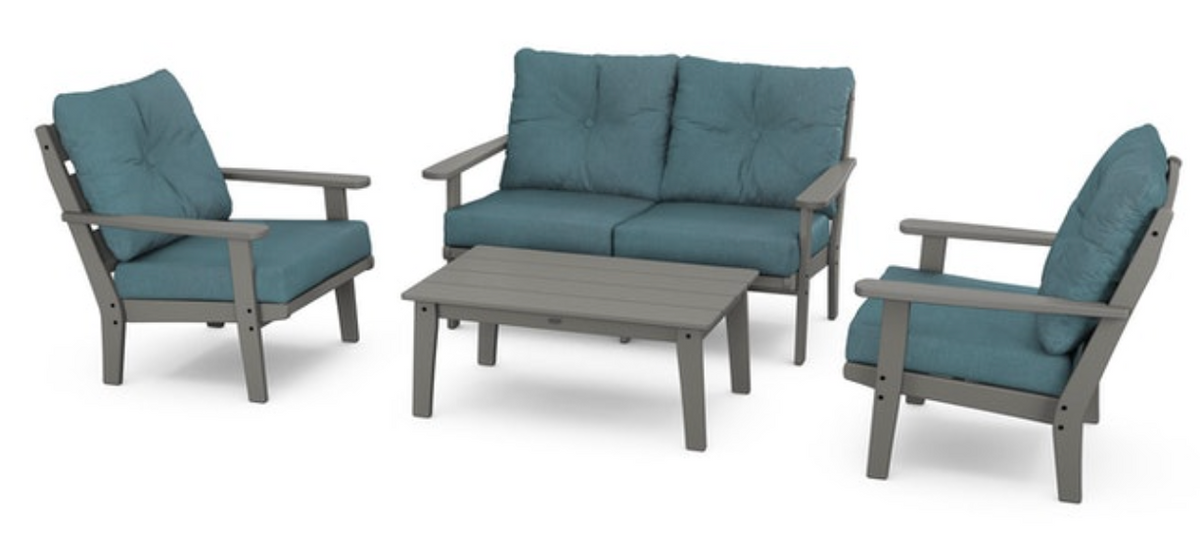 POLYWOOD® Lakeside 4-Piece Deep Seating Set