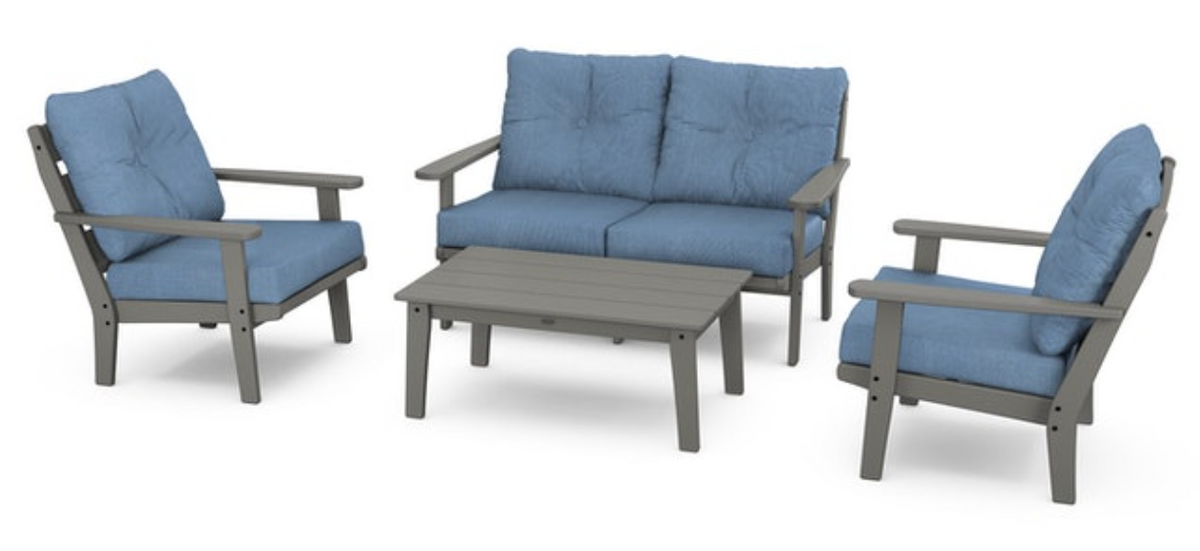 POLYWOOD® Lakeside 4-Piece Deep Seating Set