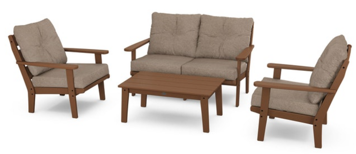 POLYWOOD® Lakeside 4-Piece Deep Seating Set