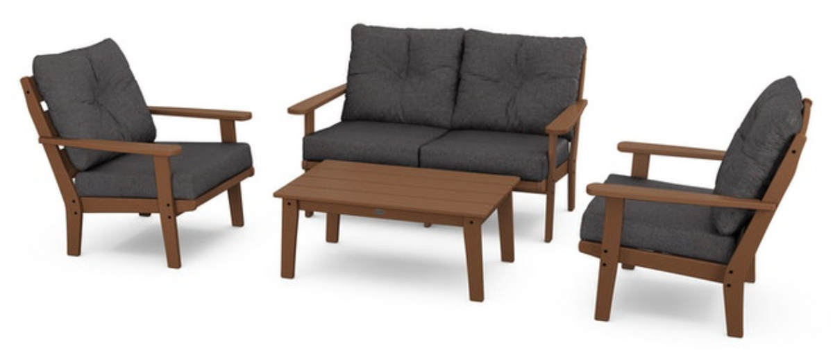 POLYWOOD® Lakeside 4-Piece Deep Seating Set