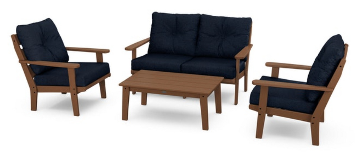 POLYWOOD® Lakeside 4-Piece Deep Seating Set