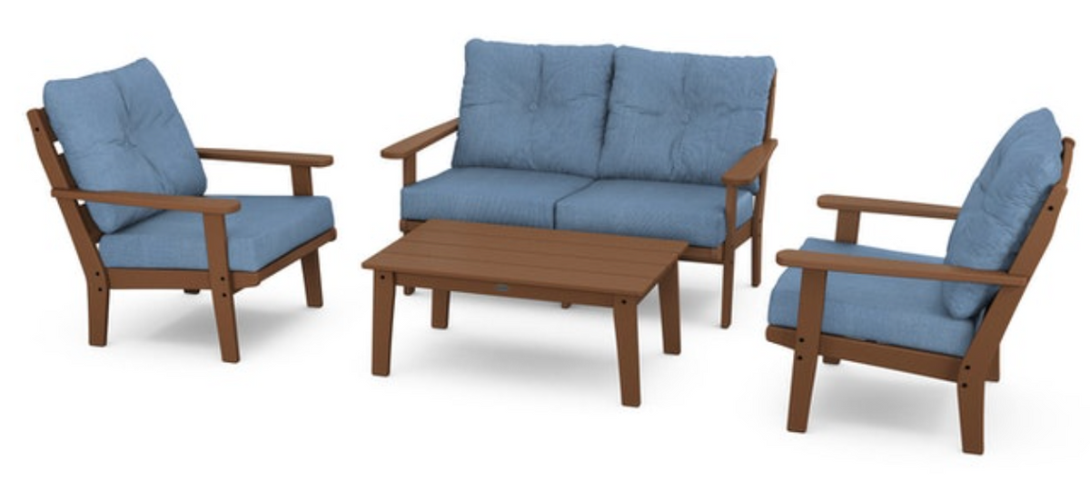 POLYWOOD® Lakeside 4-Piece Deep Seating Set