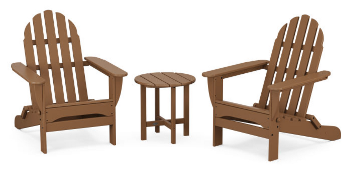 POLYWOOD® Classic Folding Adirondack 3-Piece Set