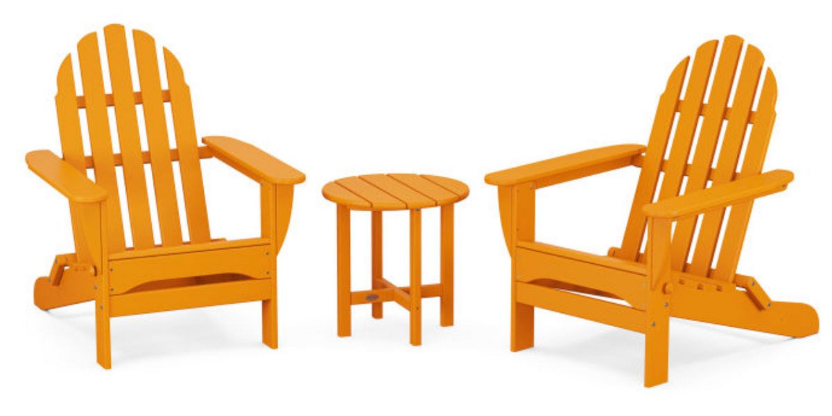 POLYWOOD® Classic Folding Adirondack 3-Piece Set