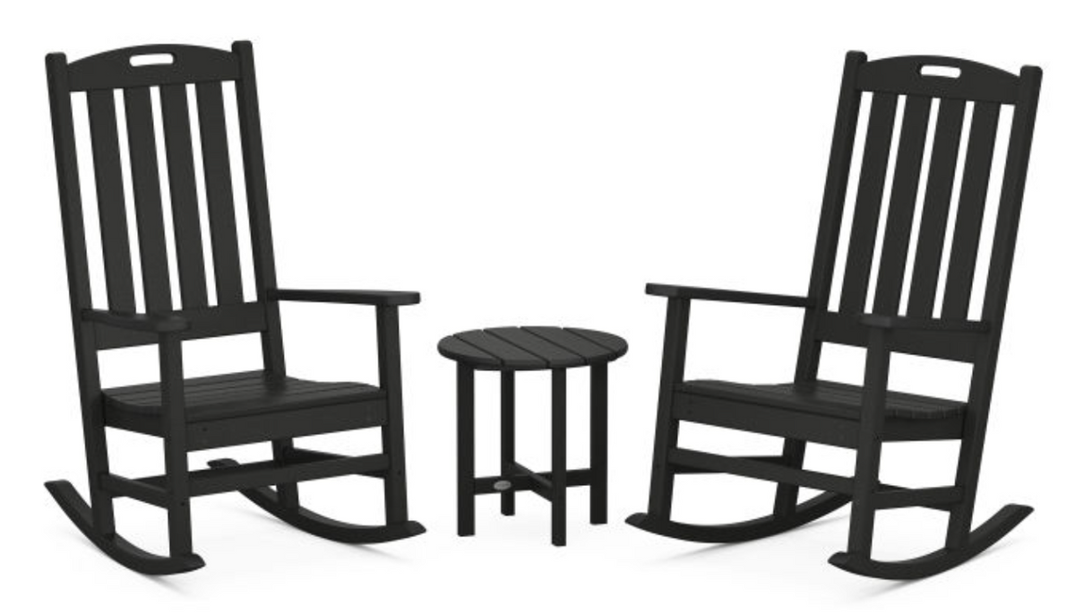 POLYWOOD® Nautical 3-Piece Porch Rocking Chair Set