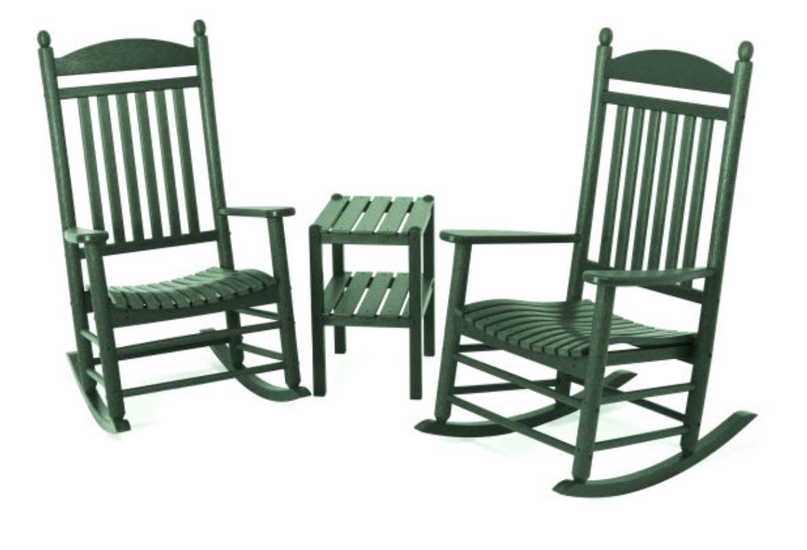 POLYWOOD® Jefferson 3-Piece Rocking Chair Set