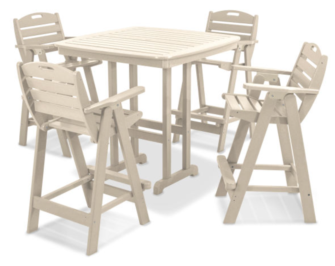 POLYWOOD® Nautical 5-Piece Bar Set