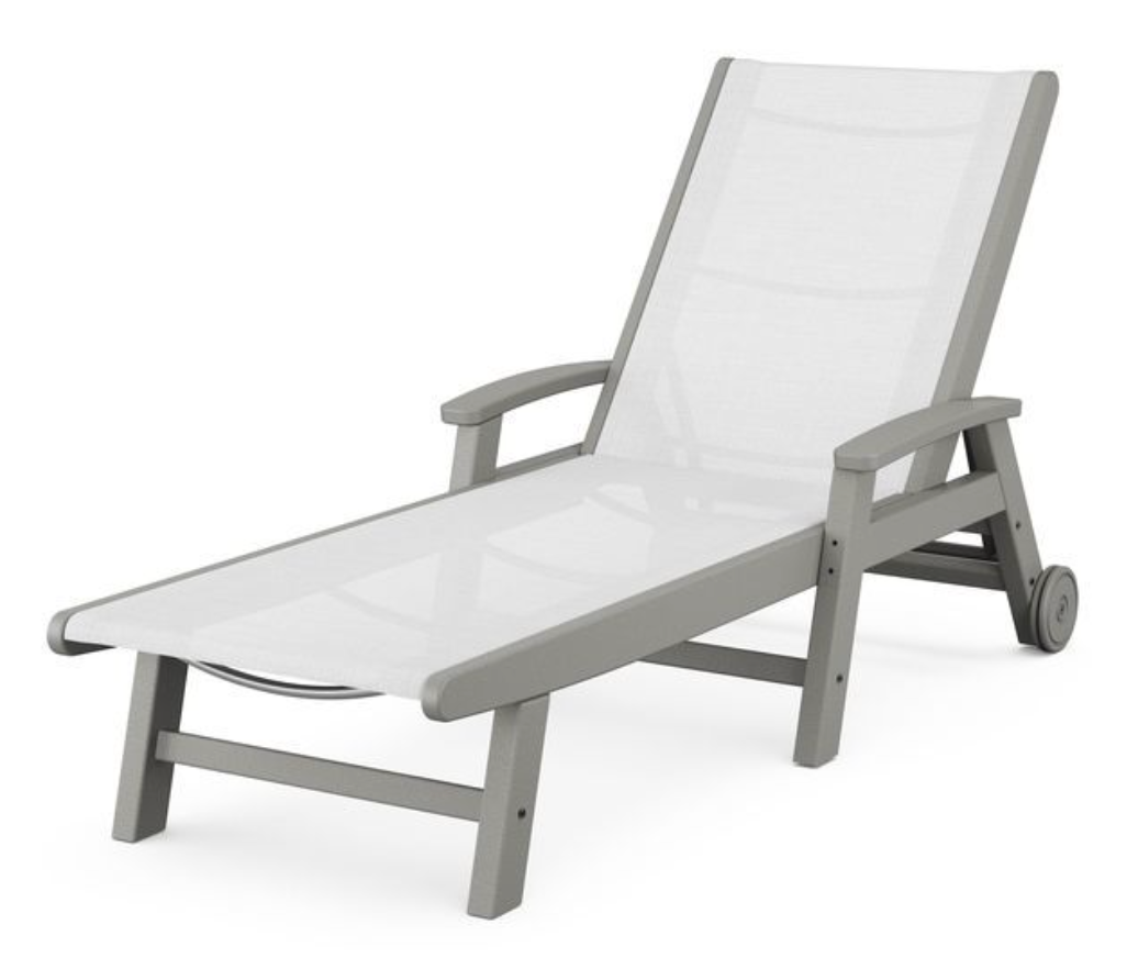 POLYWOOD® Coastal Chaise with Wheels