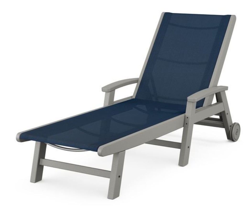 POLYWOOD® Coastal Chaise with Wheels