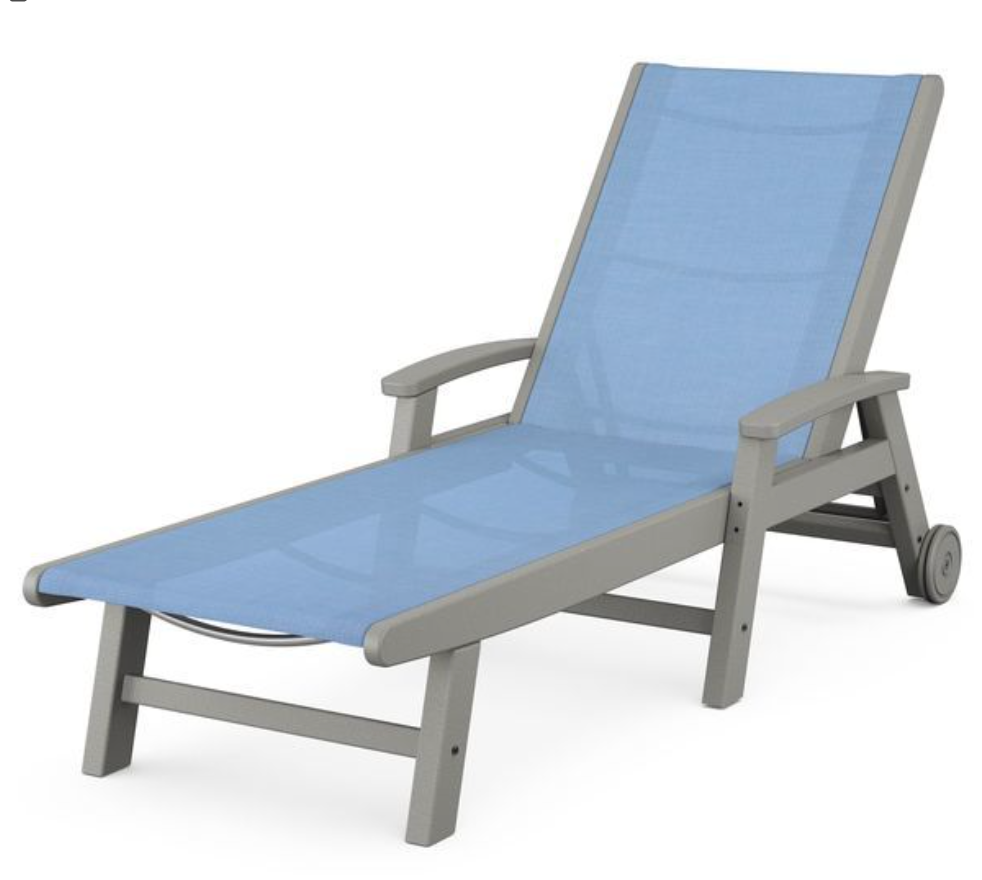 POLYWOOD® Coastal Chaise with Wheels