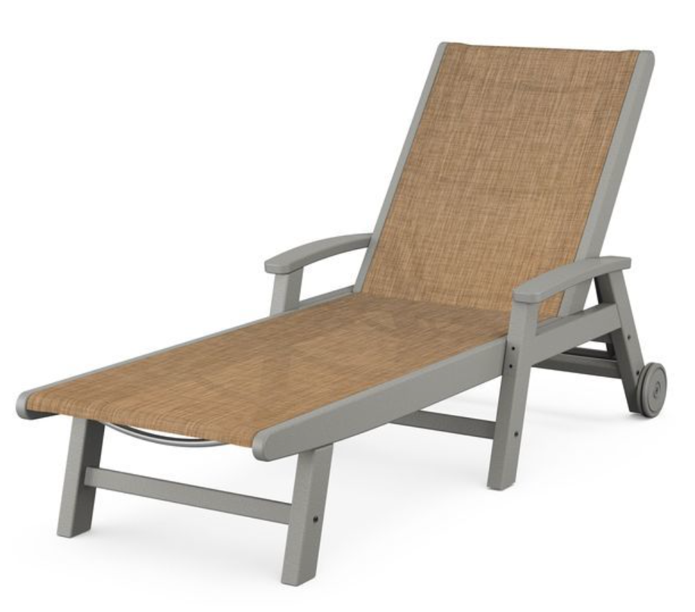 POLYWOOD® Coastal Chaise with Wheels