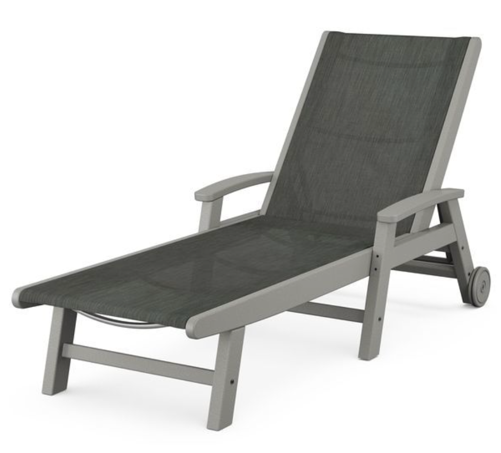 POLYWOOD® Coastal Chaise with Wheels