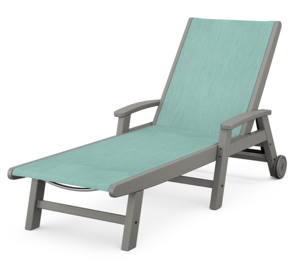 POLYWOOD® Coastal Chaise with Wheels