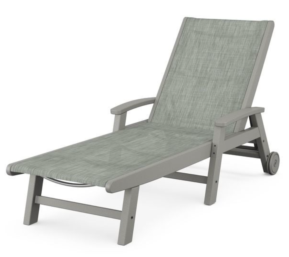 POLYWOOD® Coastal Chaise with Wheels