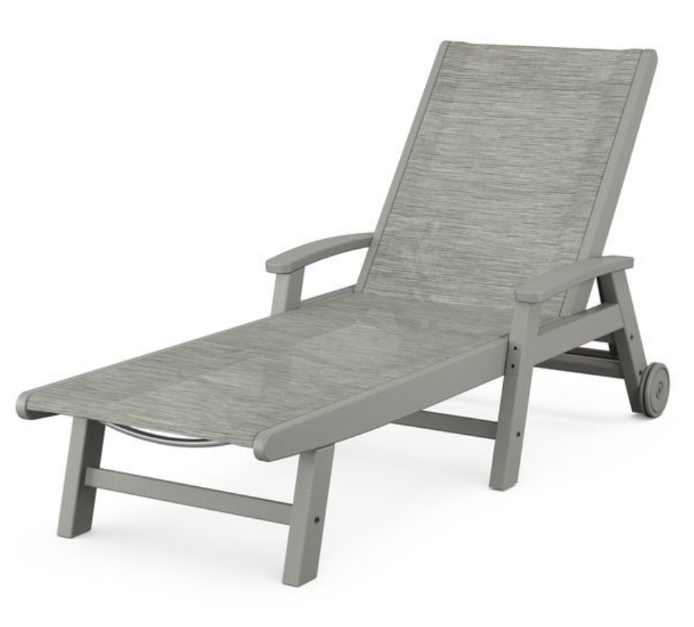 POLYWOOD® Coastal Chaise with Wheels