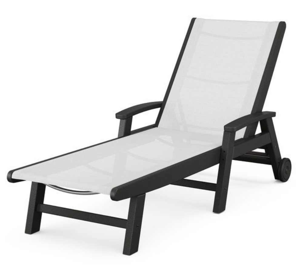 POLYWOOD® Coastal Chaise with Wheels