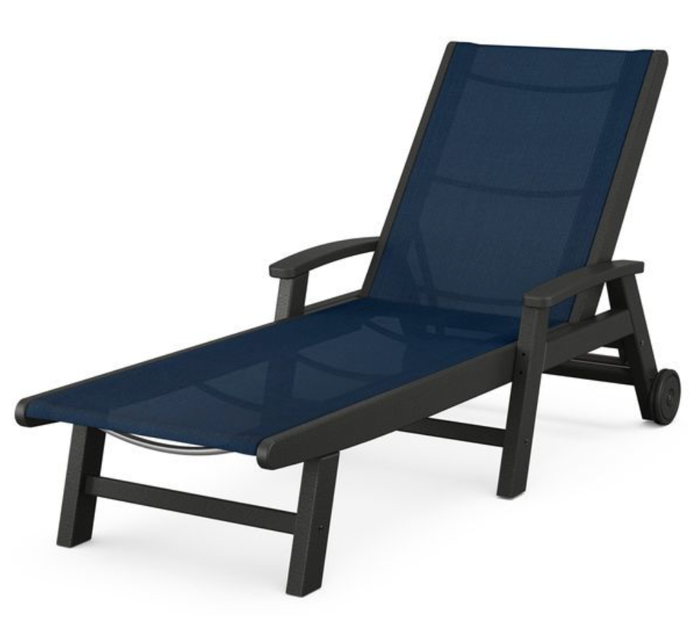 POLYWOOD® Coastal Chaise with Wheels