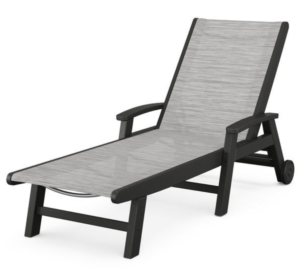 POLYWOOD® Coastal Chaise with Wheels