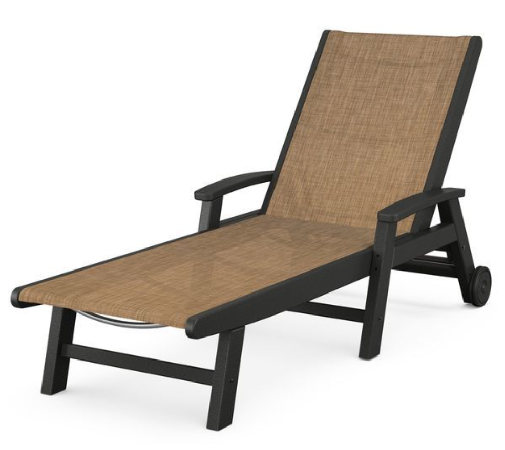 POLYWOOD® Coastal Chaise with Wheels