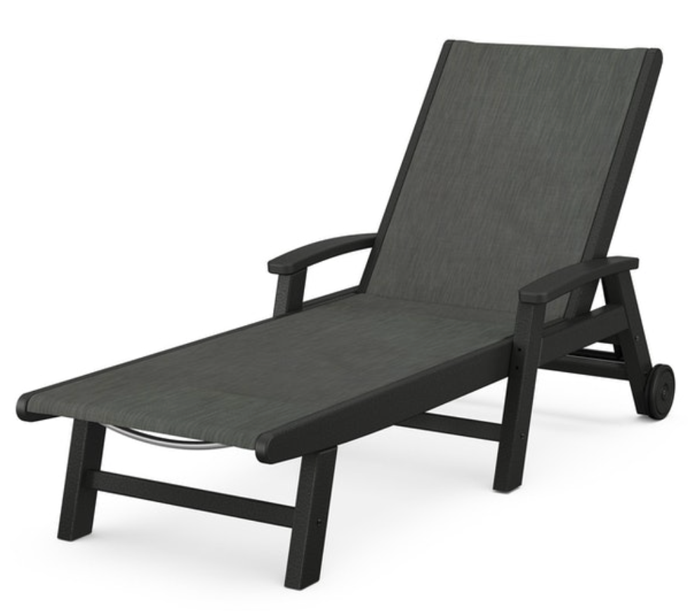 POLYWOOD® Coastal Chaise with Wheels