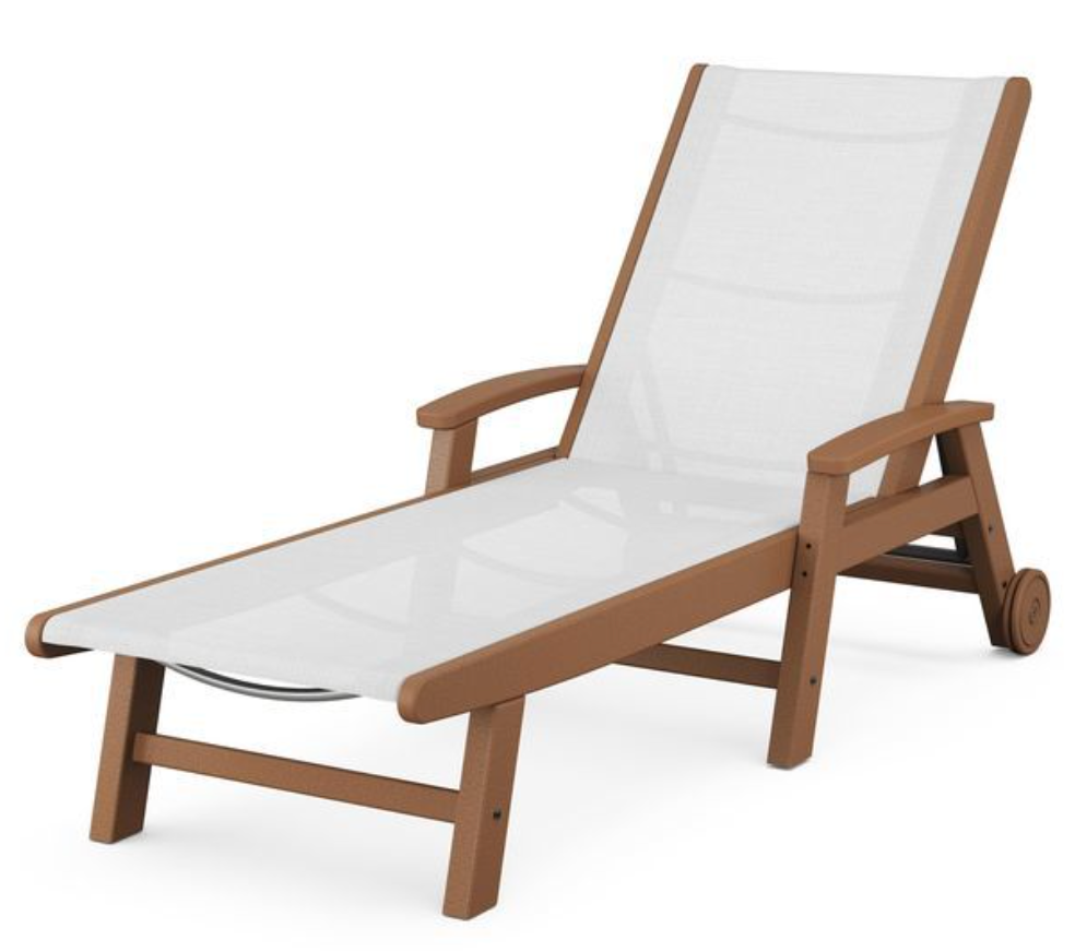 POLYWOOD® Coastal Chaise with Wheels