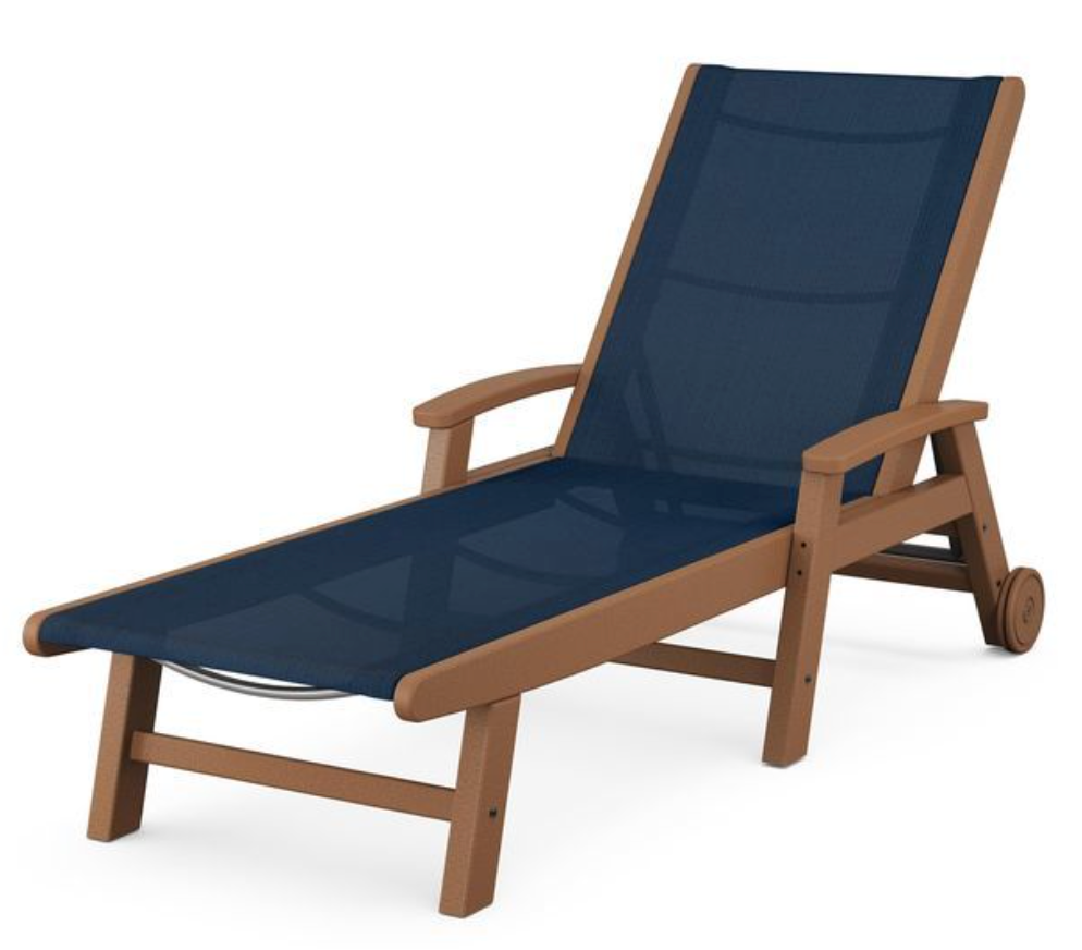 POLYWOOD® Coastal Chaise with Wheels