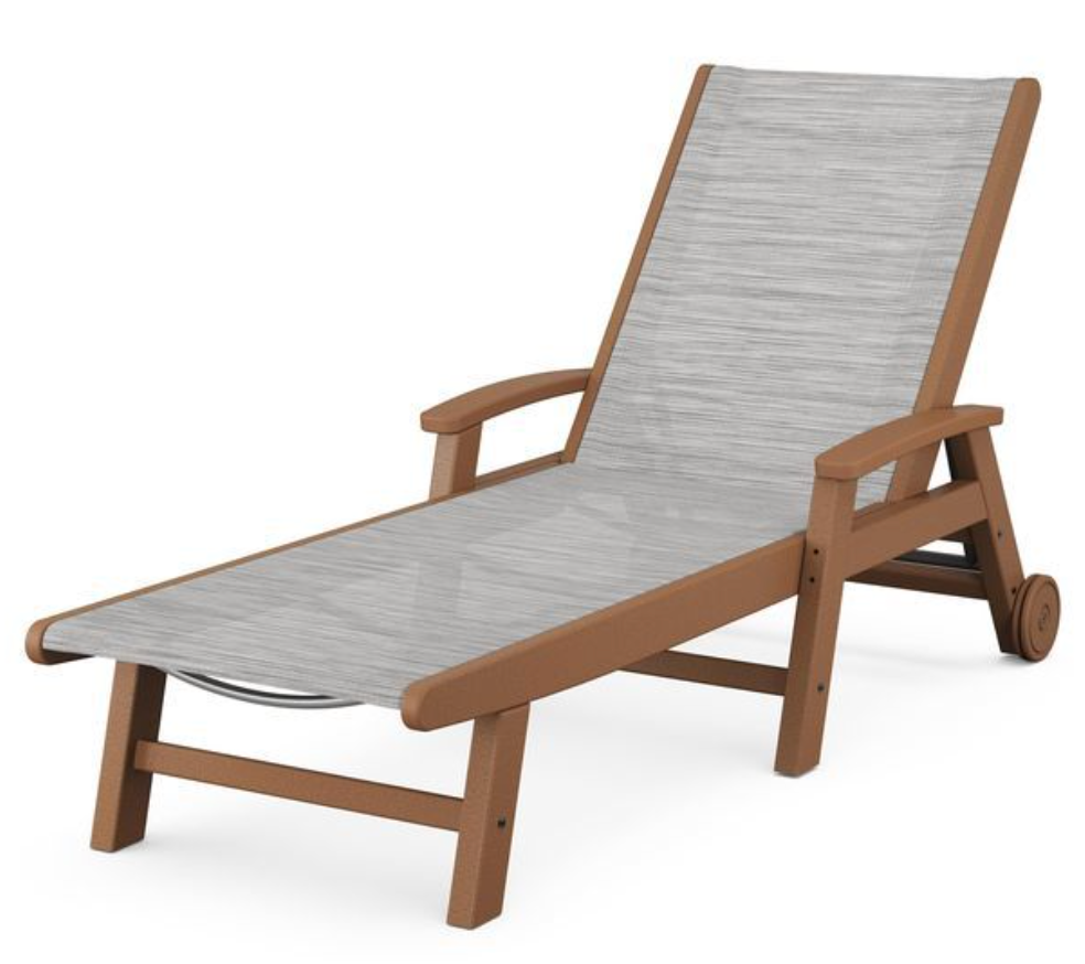 POLYWOOD® Coastal Chaise with Wheels