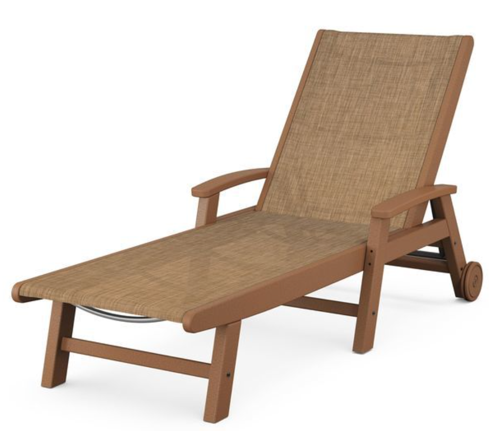 POLYWOOD® Coastal Chaise with Wheels