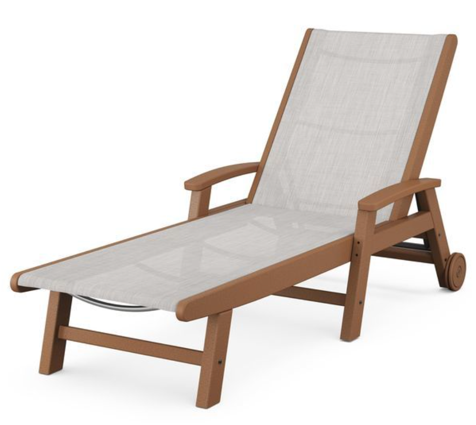 POLYWOOD® Coastal Chaise with Wheels