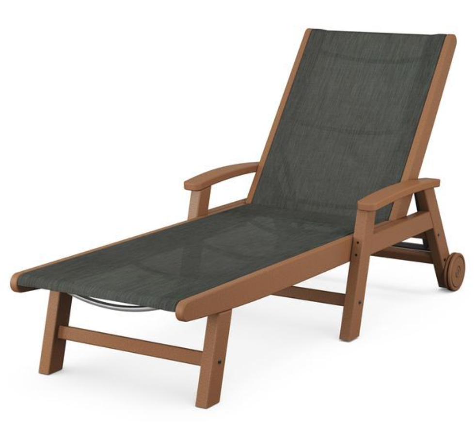 POLYWOOD® Coastal Chaise with Wheels