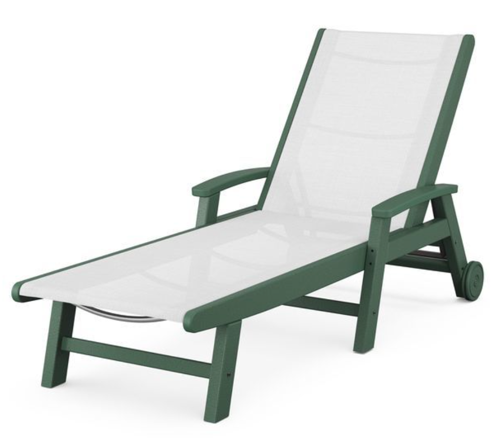 POLYWOOD® Coastal Chaise with Wheels