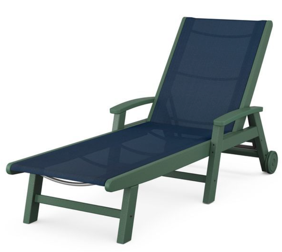 POLYWOOD® Coastal Chaise with Wheels