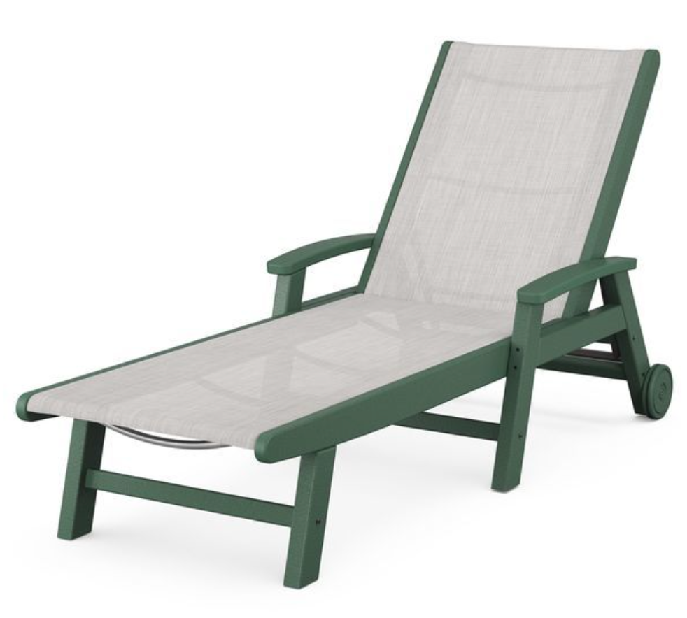 POLYWOOD® Coastal Chaise with Wheels