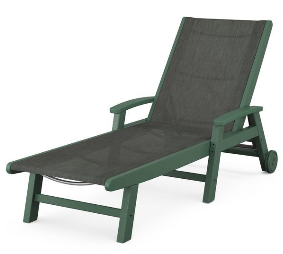 POLYWOOD® Coastal Chaise with Wheels