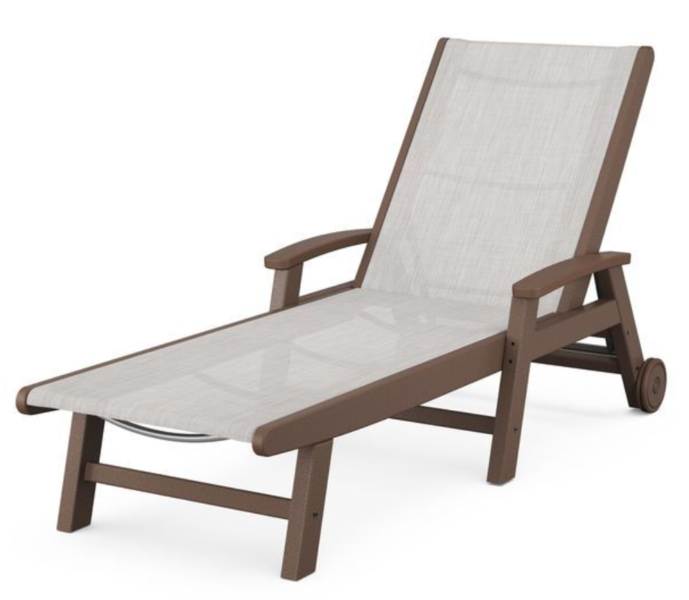 POLYWOOD® Coastal Chaise with Wheels