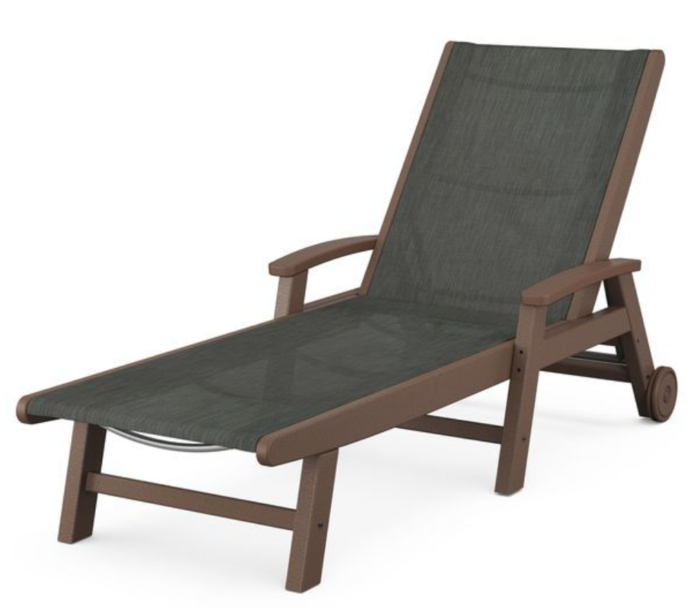 POLYWOOD® Coastal Chaise with Wheels