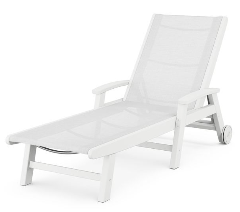 POLYWOOD® Coastal Chaise with Wheels