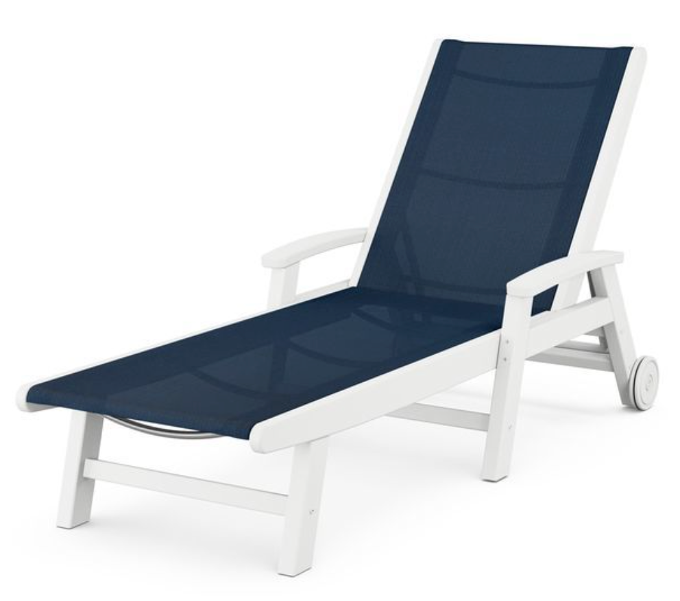 POLYWOOD® Coastal Chaise with Wheels