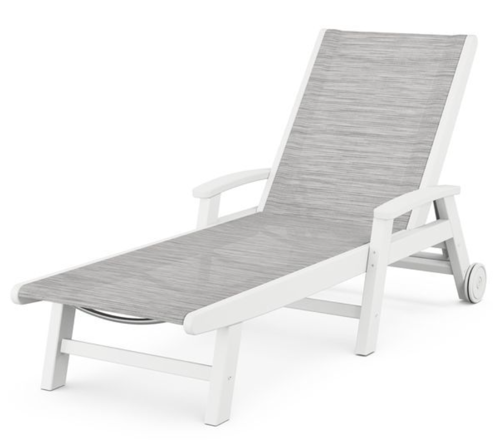 POLYWOOD® Coastal Chaise with Wheels