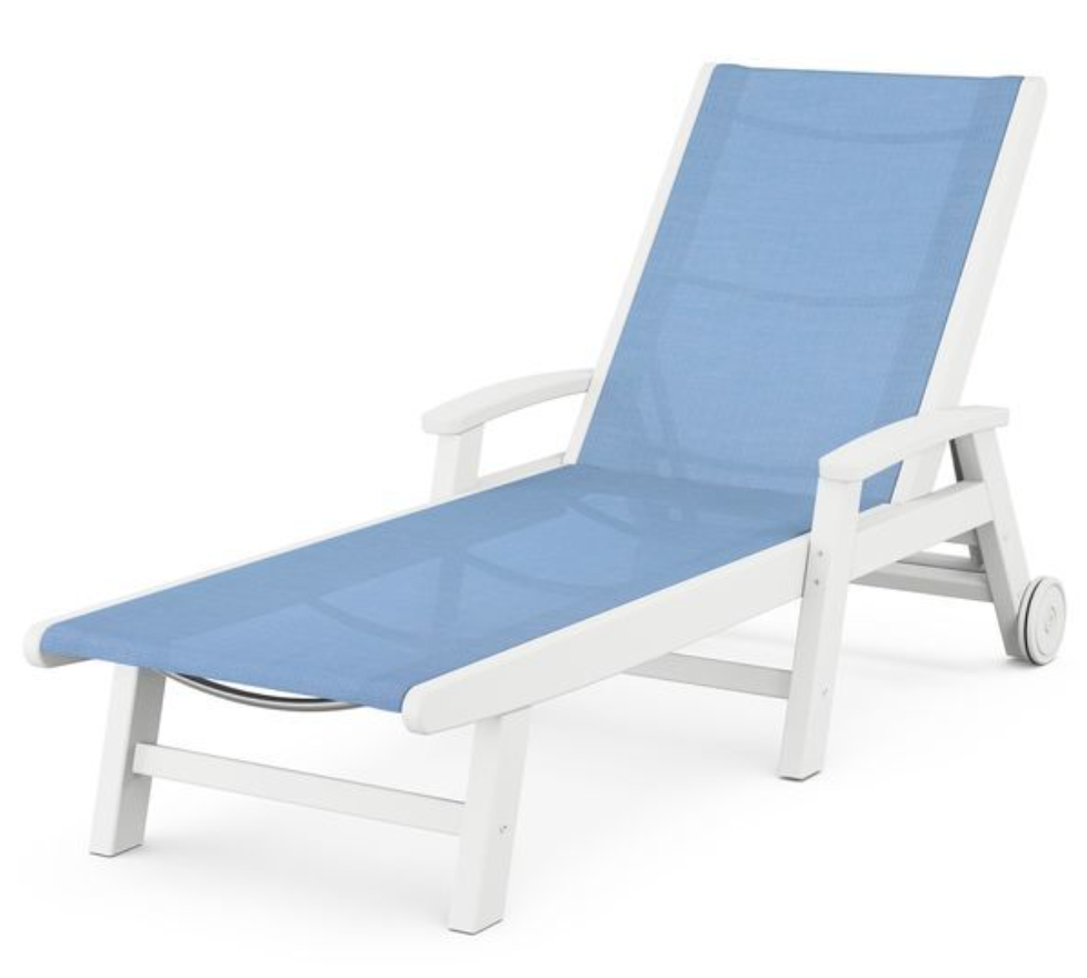 POLYWOOD® Coastal Chaise with Wheels