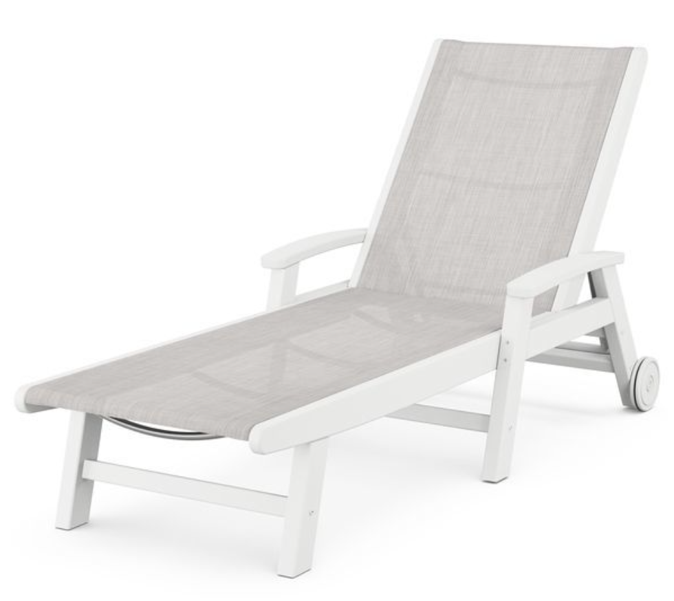 POLYWOOD® Coastal Chaise with Wheels