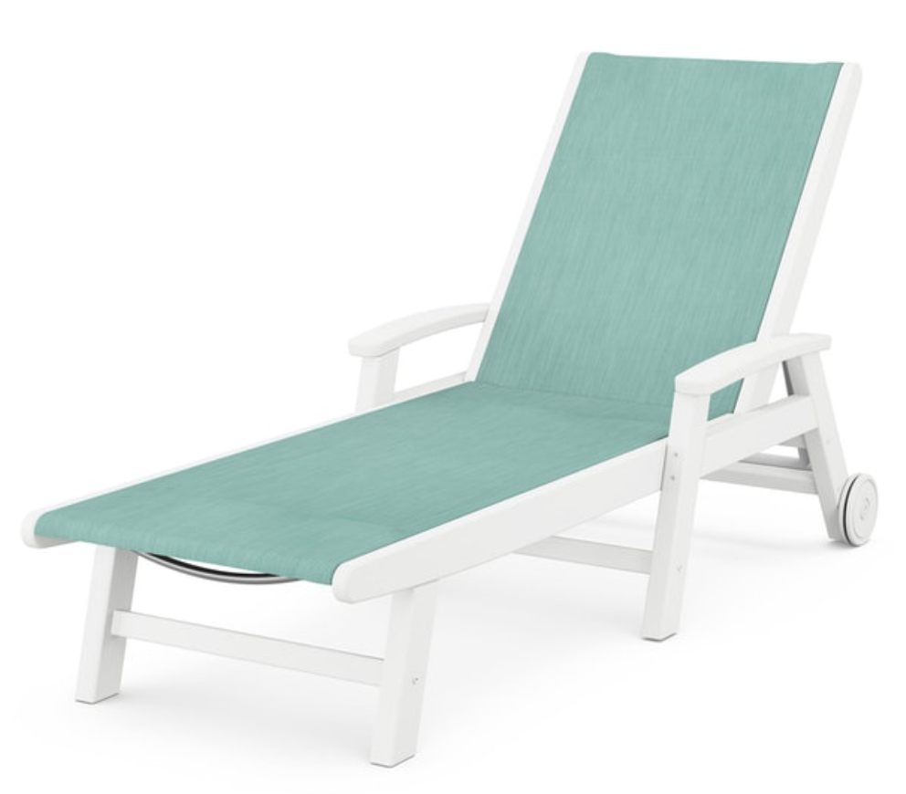 POLYWOOD® Coastal Chaise with Wheels